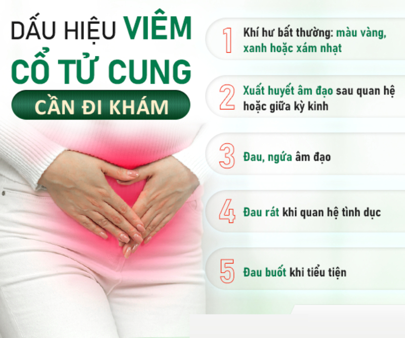 Dấu hiệu nhận biết bệnh viêm cổ tử cung